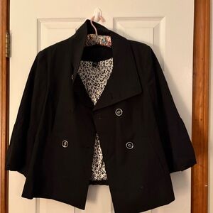 White House Black Market Black Pea Coat